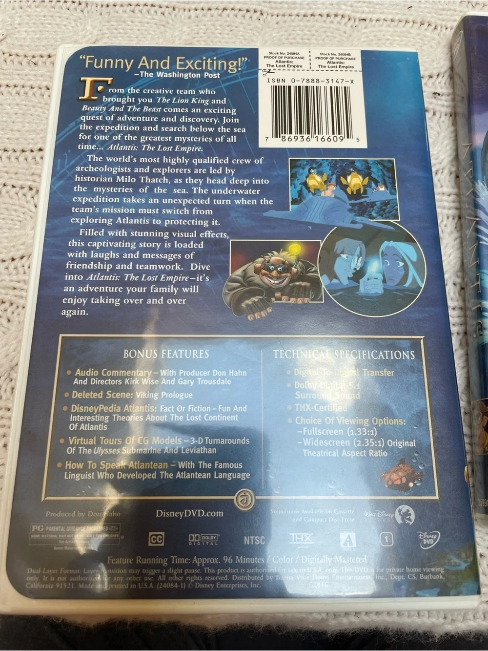 Atlantis: The Lost Empire / Atlantis: Milo's Return: Two-Movie Collection 2 dvds